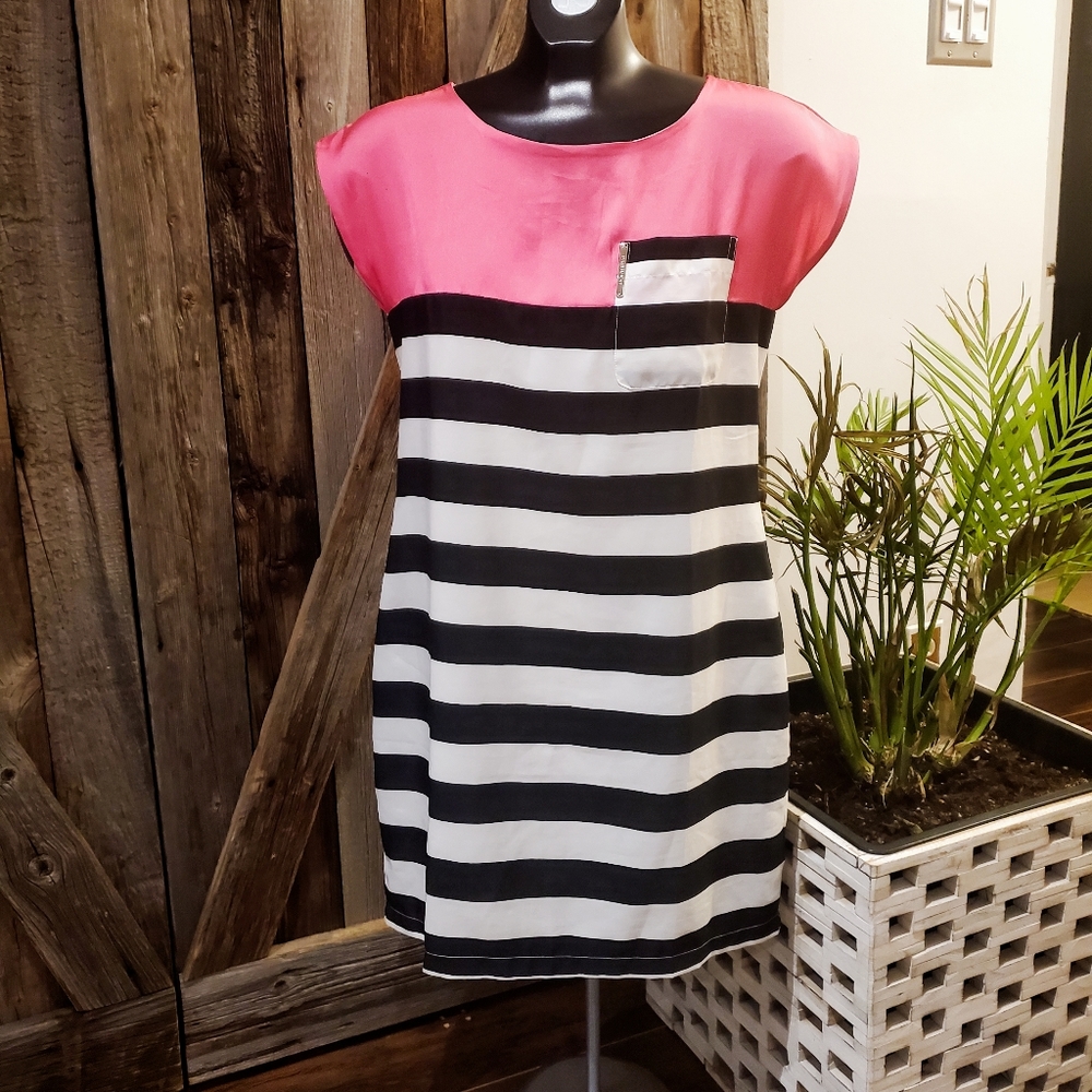 Coco & Tashi colorful satin dress